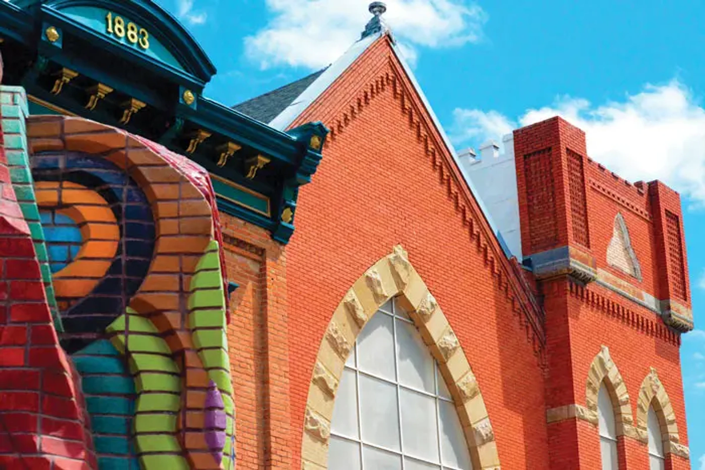 Architectural detail of a historic building in Trinidad, Colorado